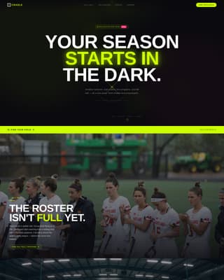 Cradle - Electrifying Lacrosse Landing Page Template
