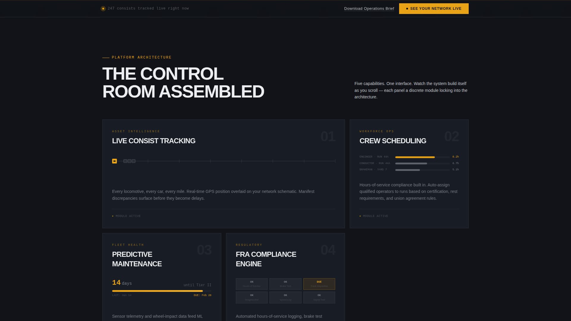 Track — Smart Railroad Operations Landing Page Template