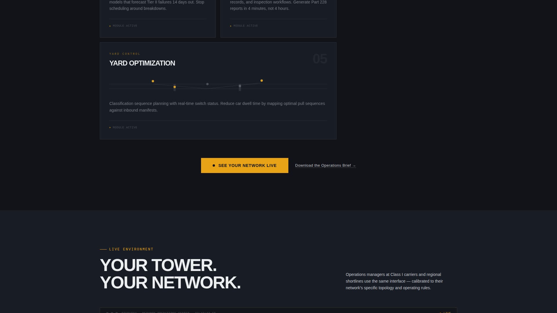 Track — Smart Railroad Operations Landing Page Template
