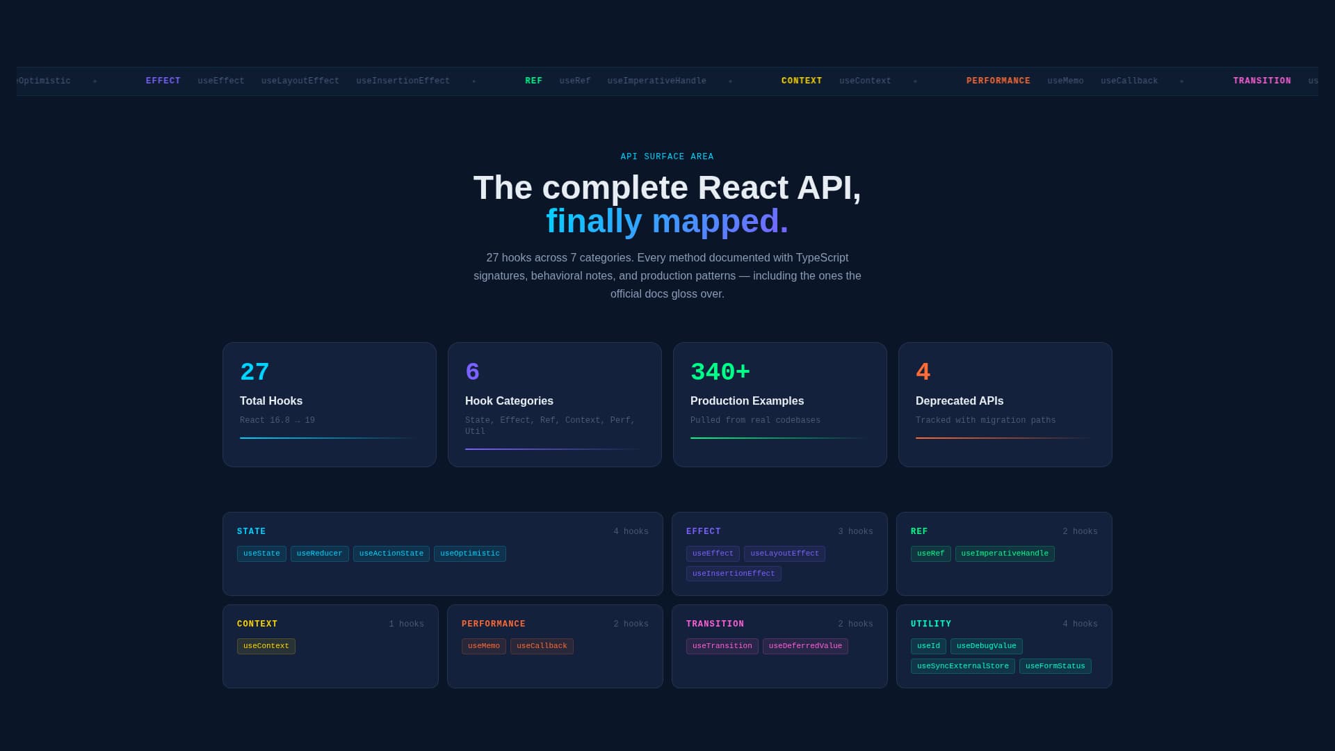 Reactref - Comprehensive API Reference Landing Page Template