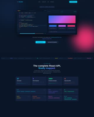 Reactref - Comprehensive API Reference Landing Page Template