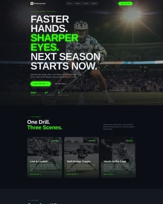 Draw - Elite Lacrosse Landing Page Template