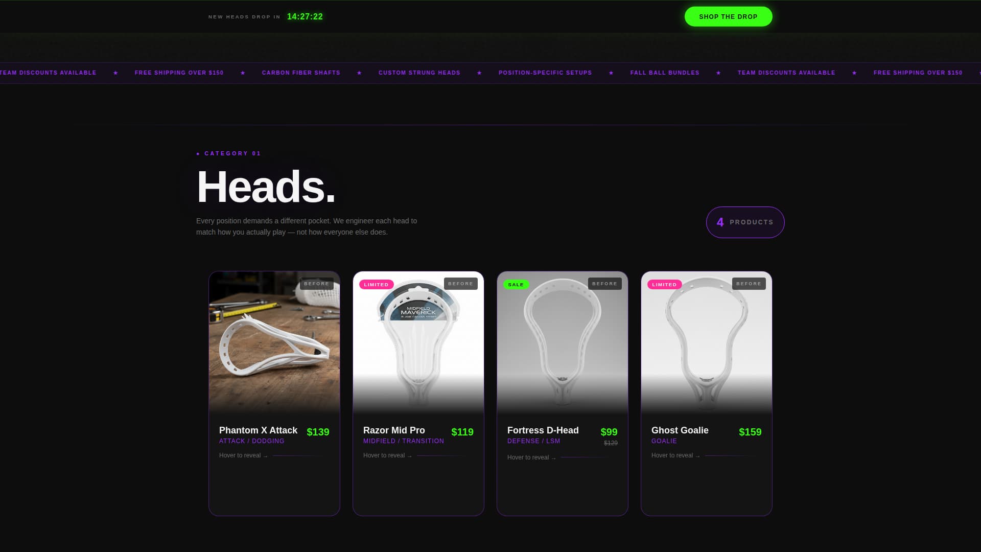 Lax - Electric Lacrosse Landing Page Template