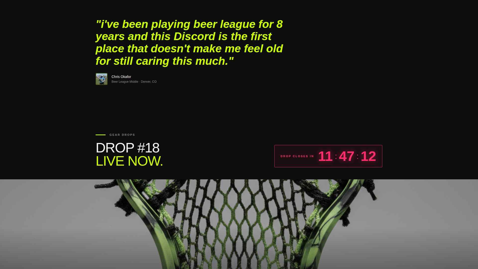 Faceoff - Raw Lacrosse Landing Page Template
