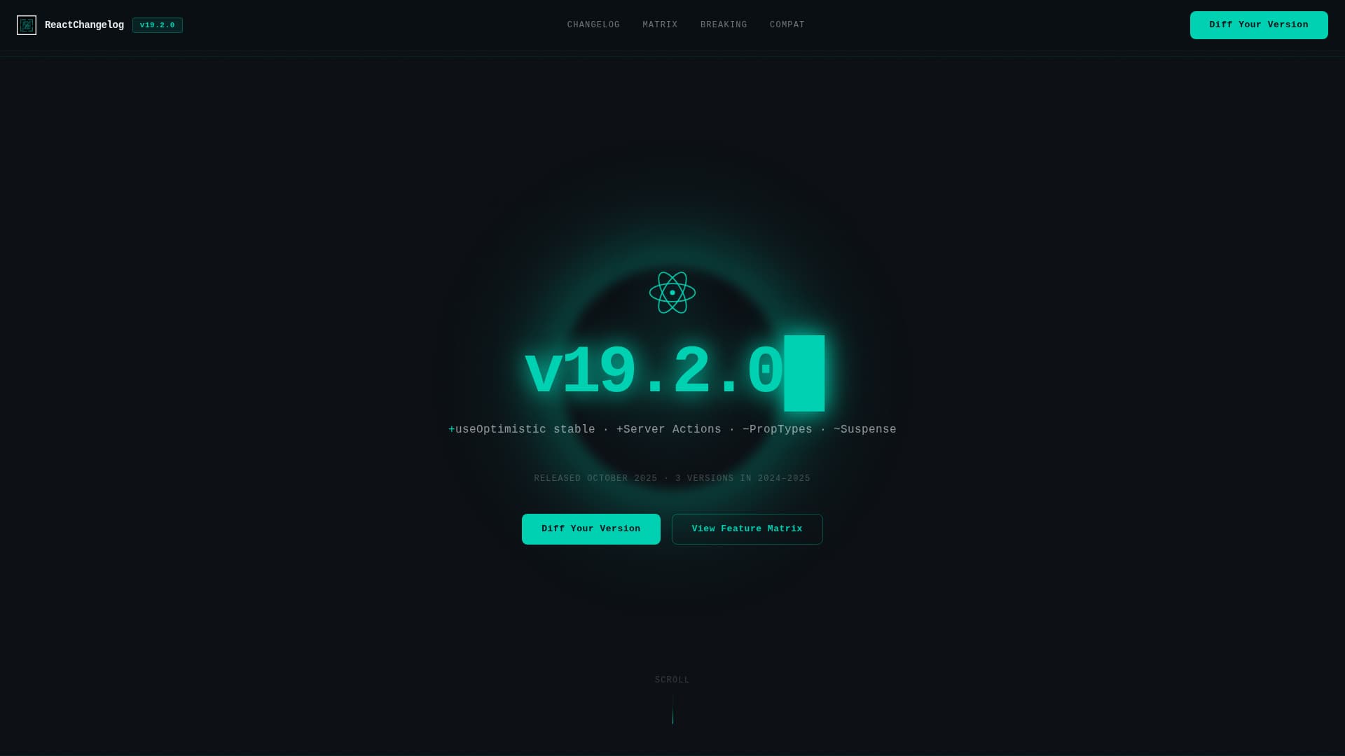 Changelog - Powerful React Landing Page Template