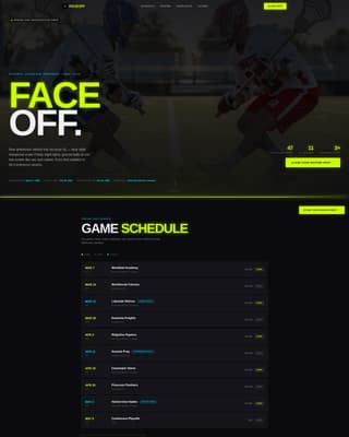 Pocket — Thrilling Field Lacrosse Landing Page Template