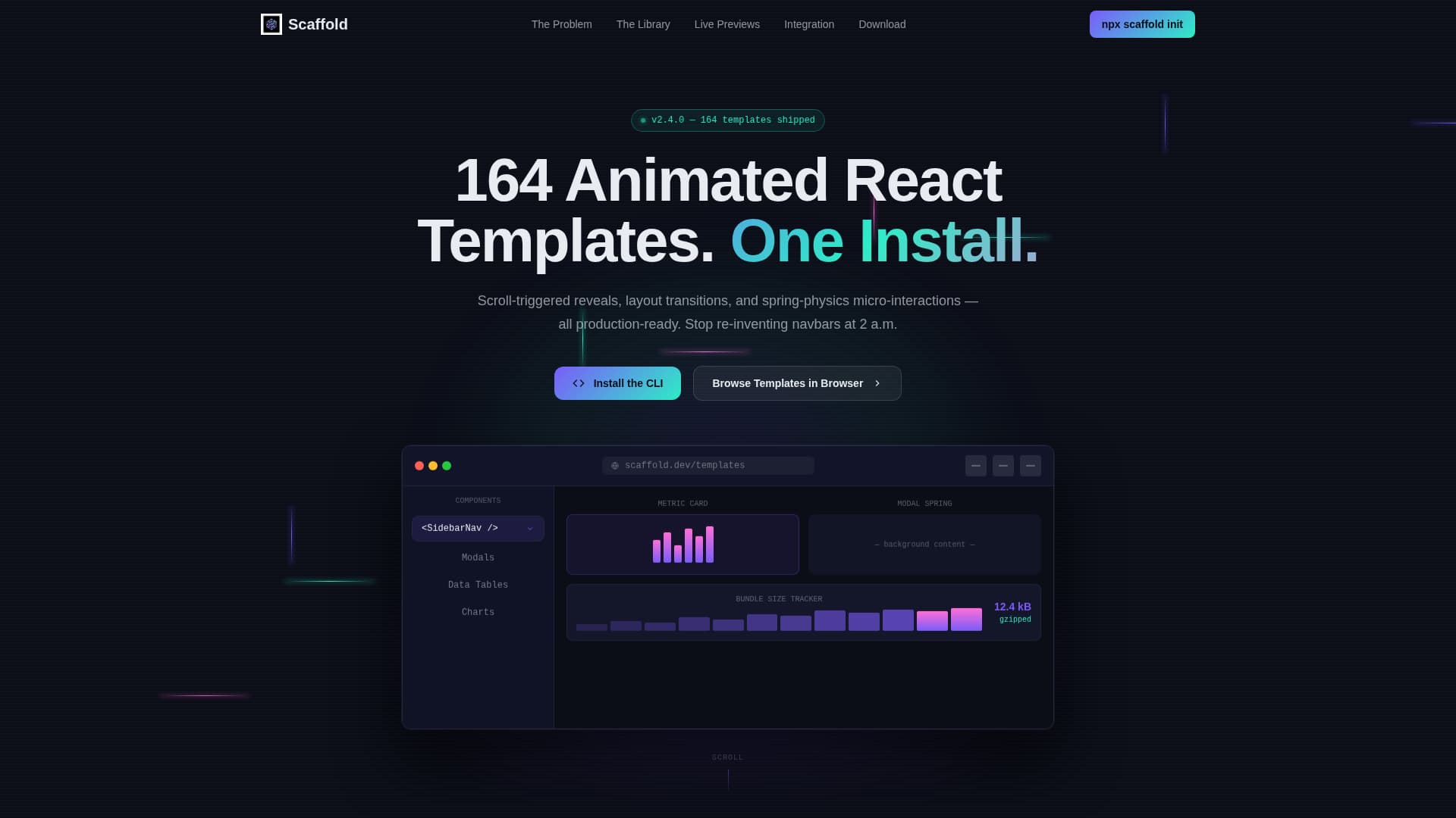 Scaffold - Animated React Landing Page Template