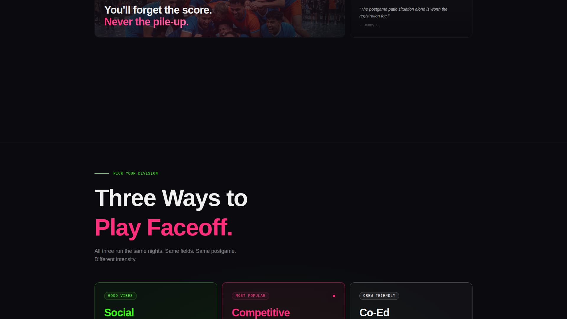 Stick — Powerful Competitive Lacrosse Landing Page Template