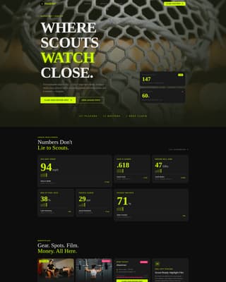 Faceoff - Elite Lacrosse Landing Page Template