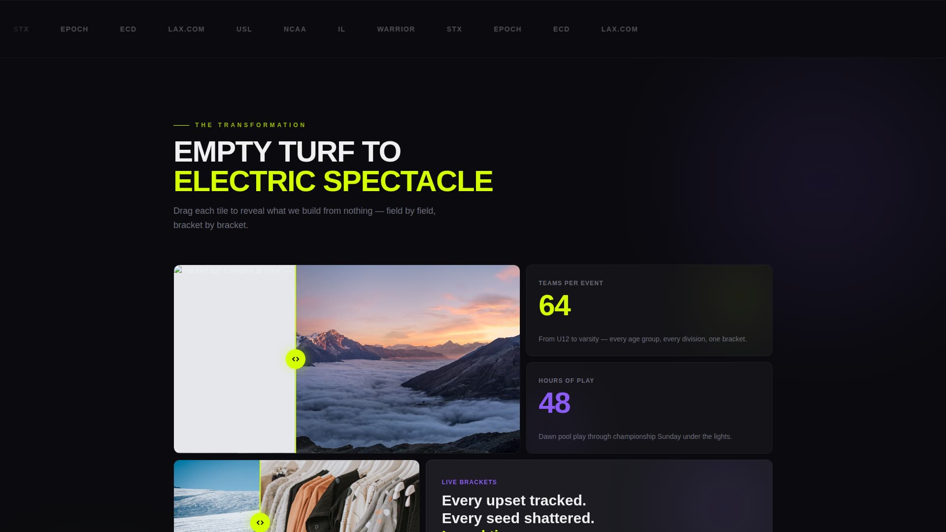 Faceoff - Dynamic Lacrosse Landing Page Template