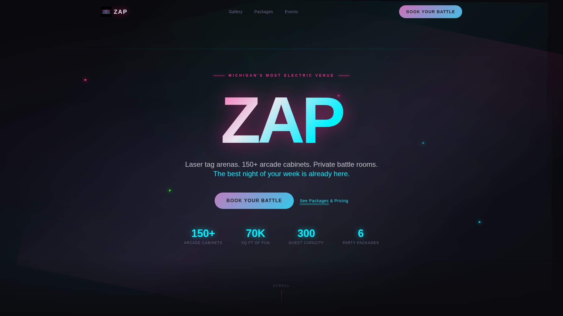 Zap - Electric Entertainment Landing Page Template