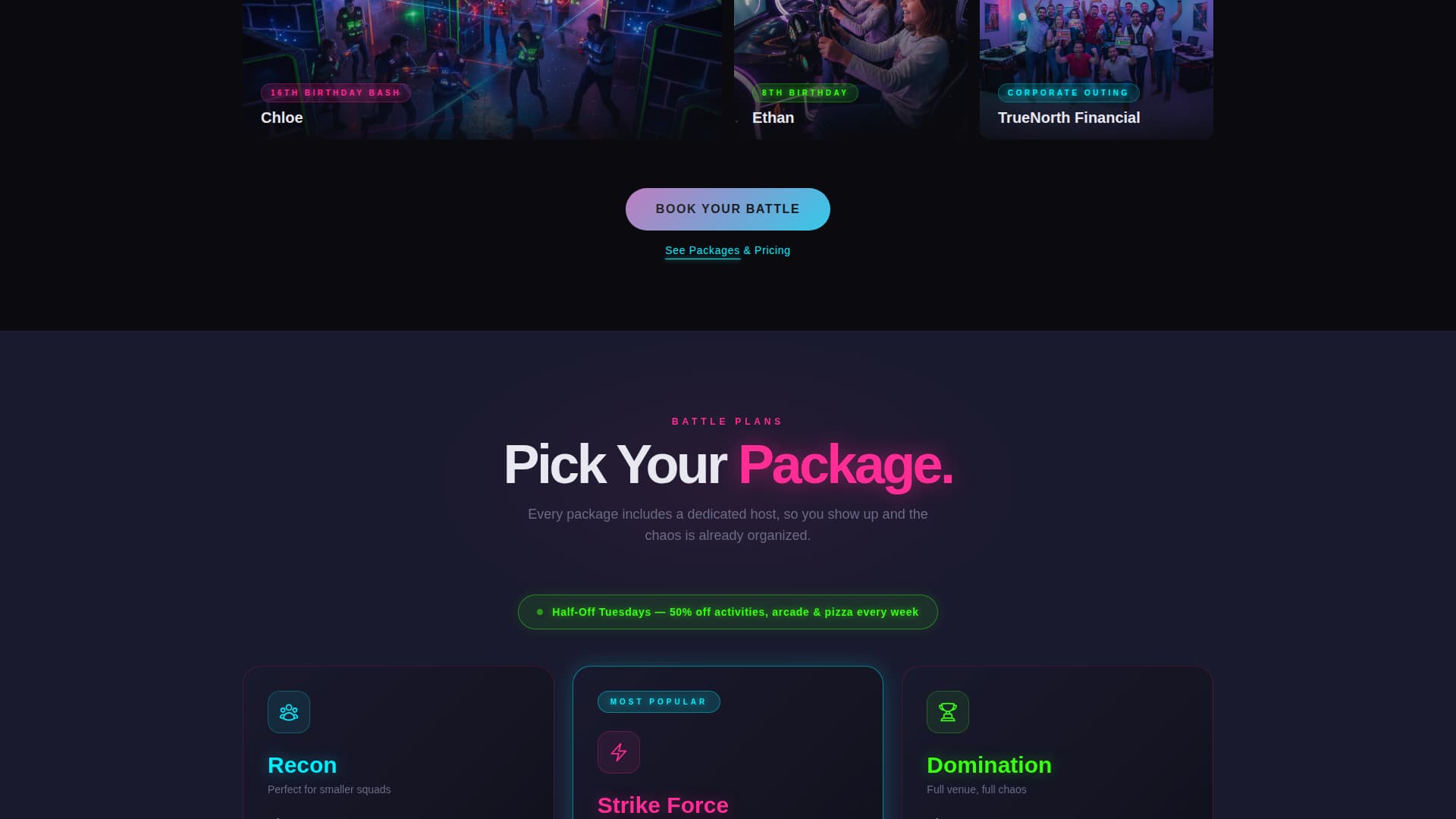 Zap - Electric Entertainment Landing Page Template