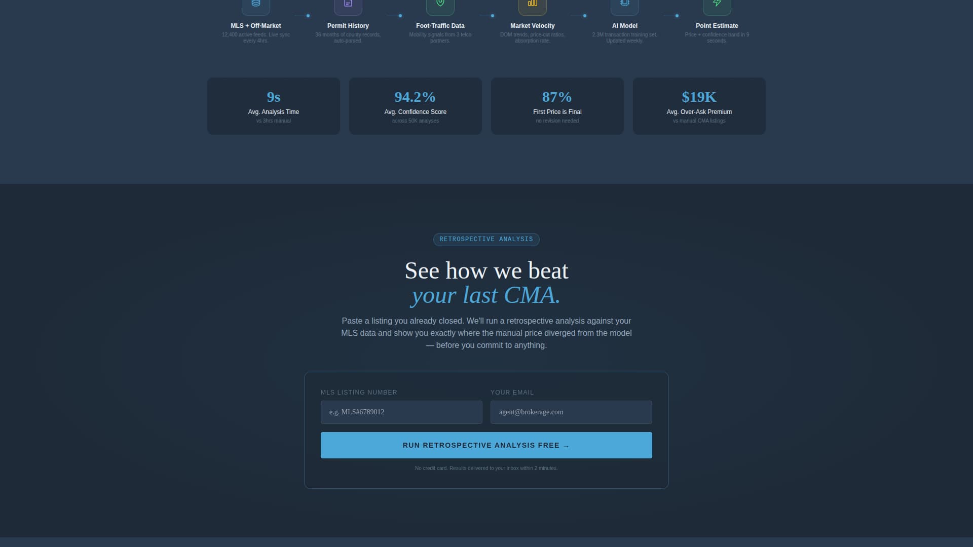 Comps - AI-Powered Valuation Landing Page Template
