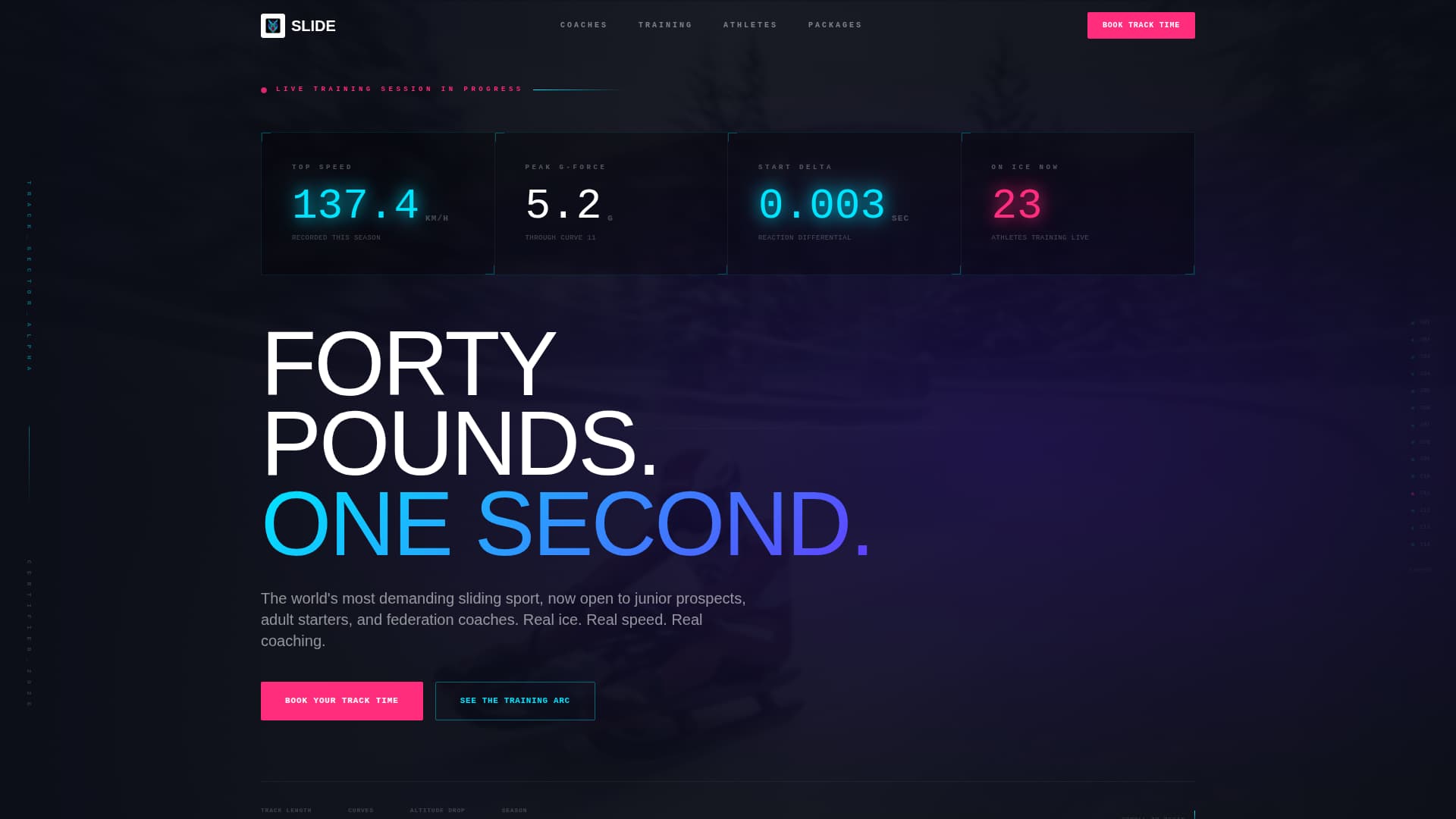 Slide - Elite Luge Landing Page Template