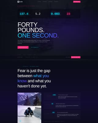 Slide - Elite Luge Landing Page Template