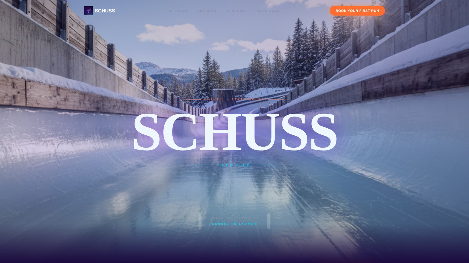 Schuss - Electrifying Luge Landing Page Template