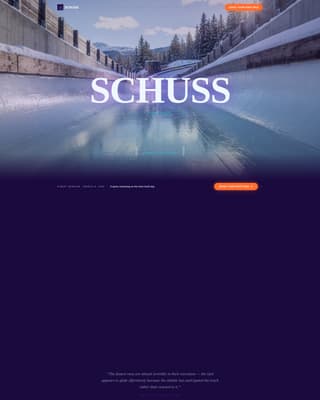 Schuss - Electrifying Luge Landing Page Template