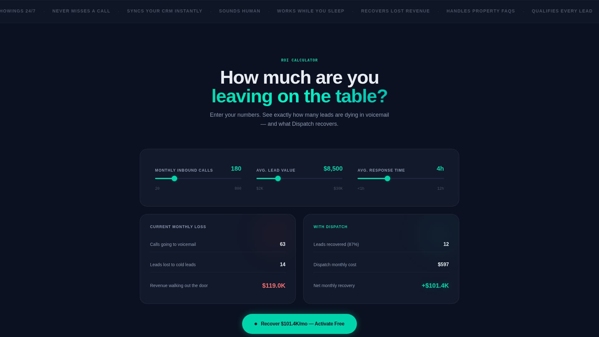 Dispatch - Powerful Real Estate AI Landing Page Template