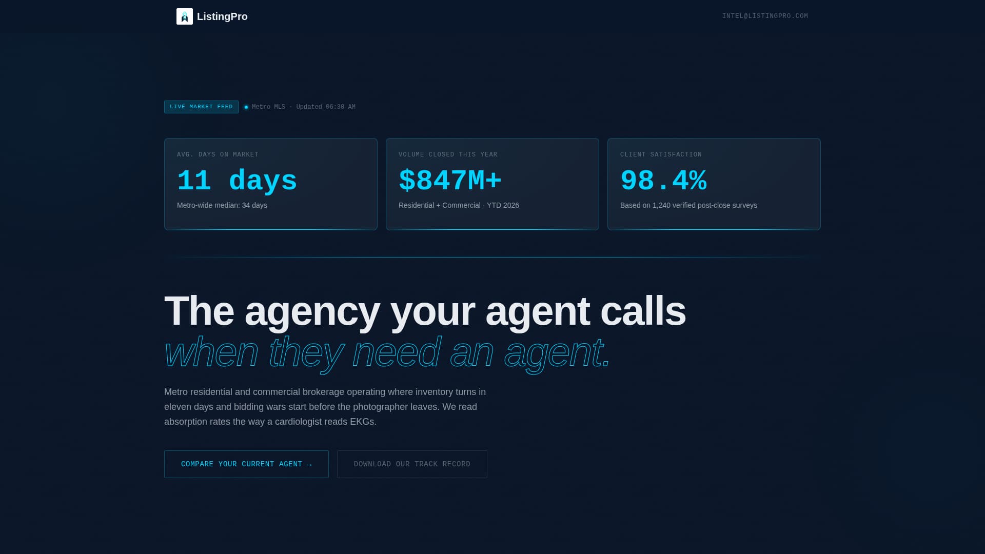 Real Estate Agency Specialist Professional Website Template