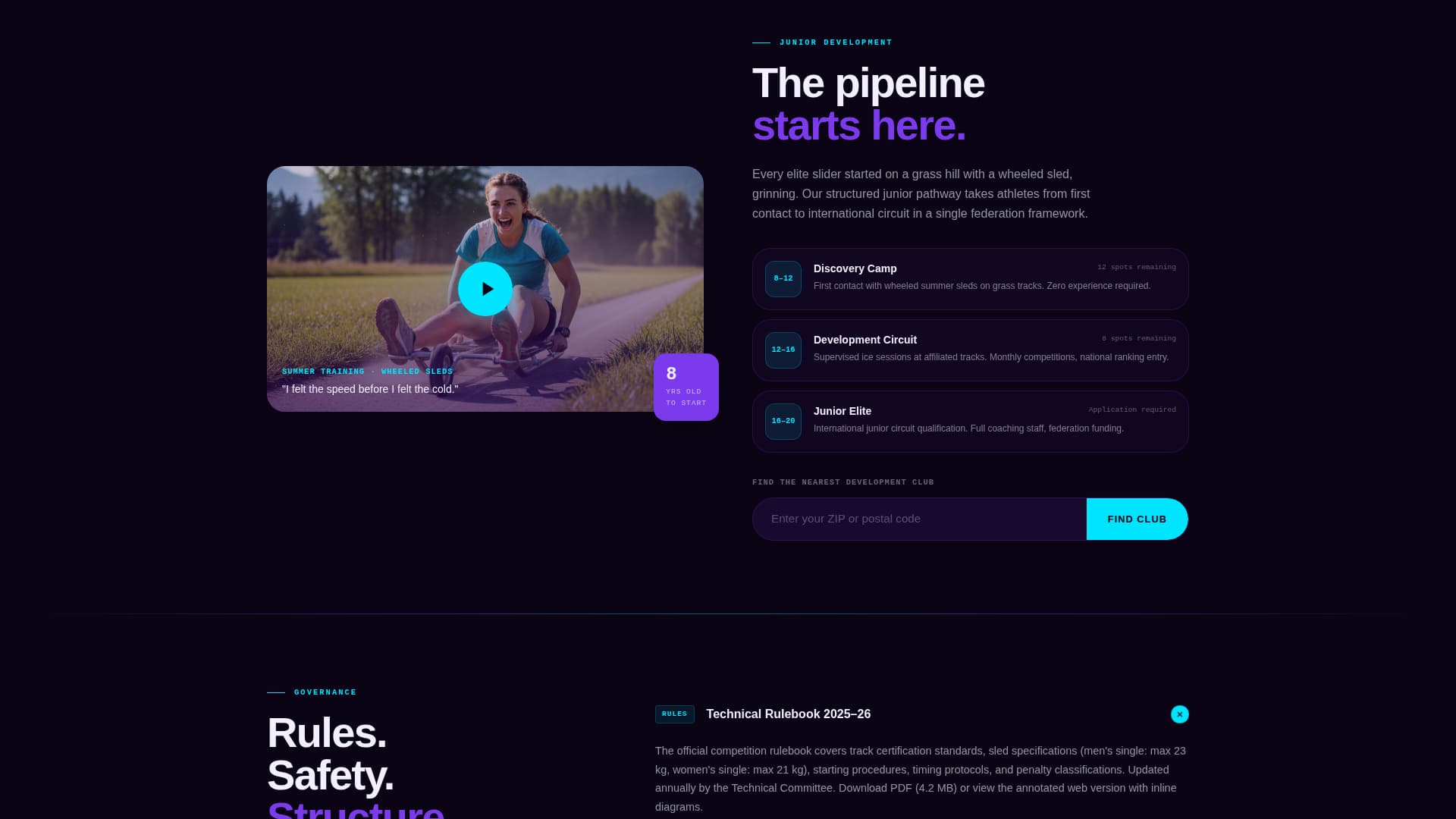 Sled - Electric Luge Landing Page Template