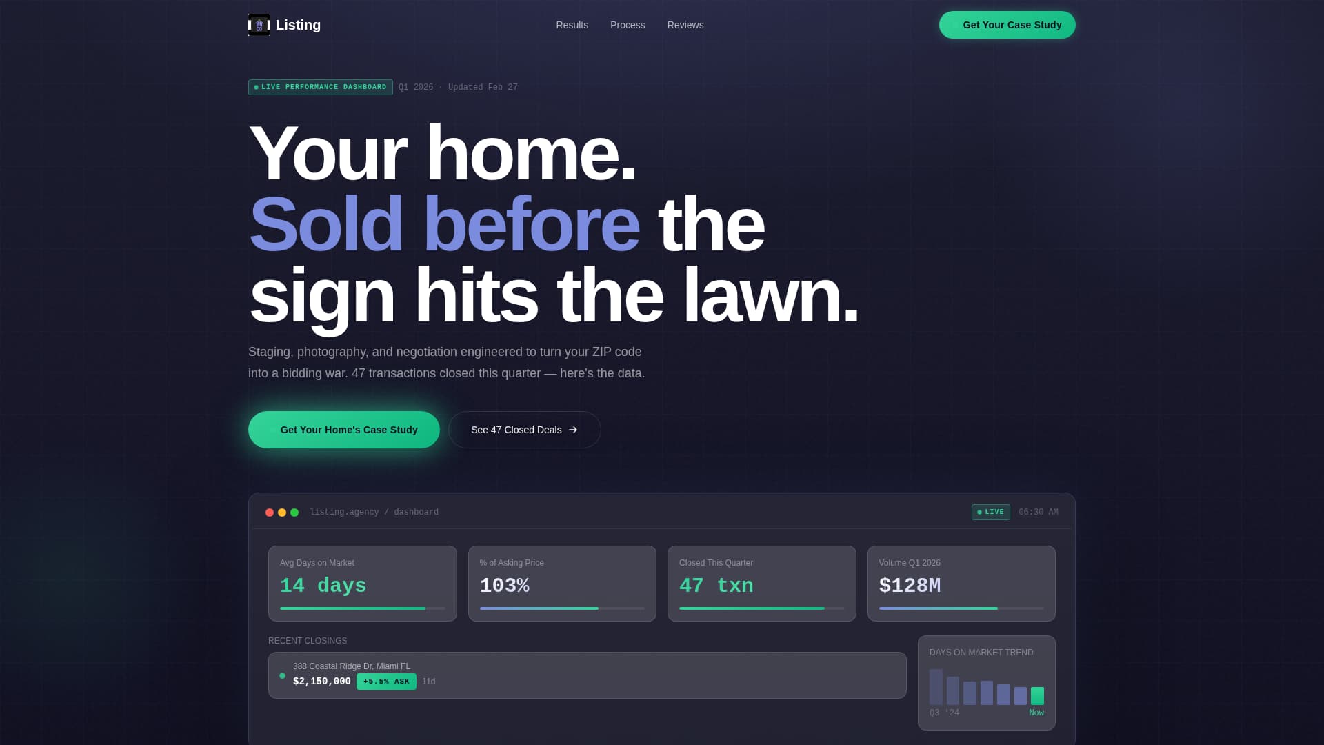 Real Estate Agency Specialist Portfolio Website Template