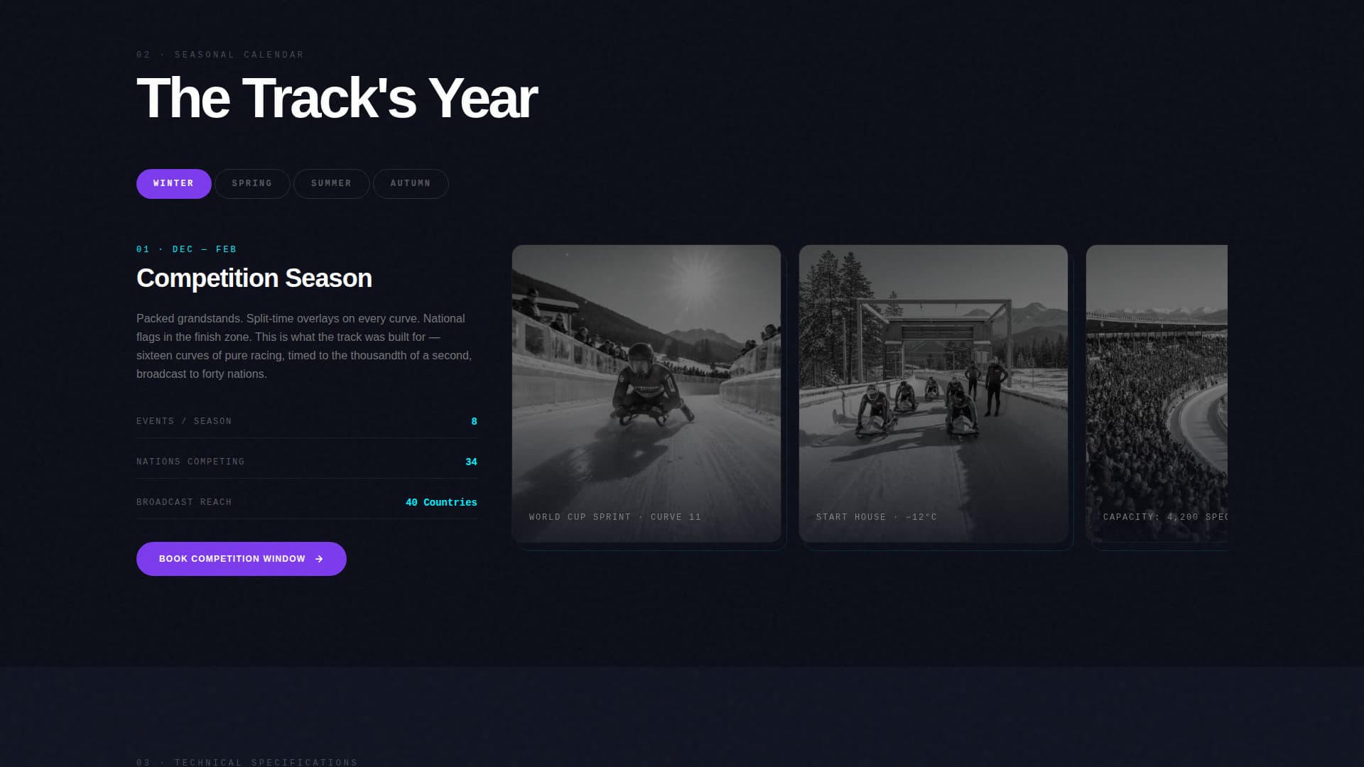 Luge Booking Website Template