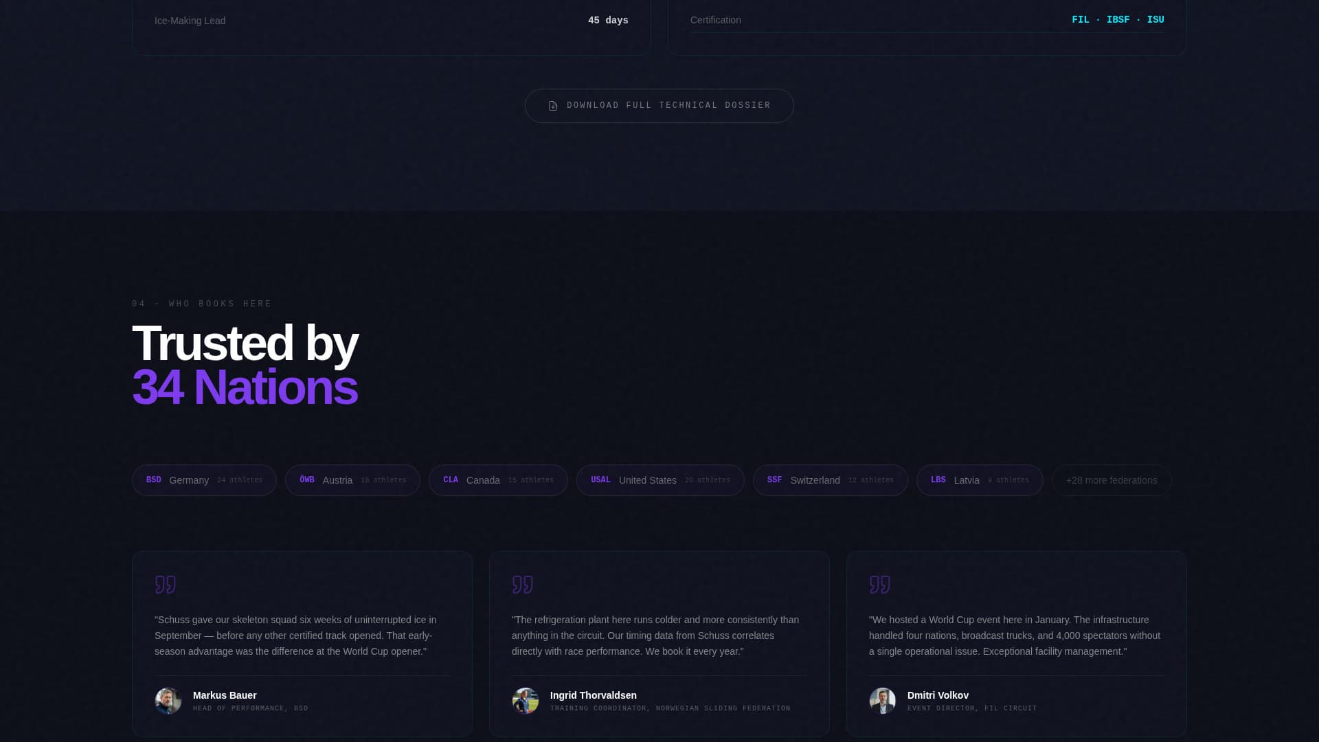 Luge Booking Website Template