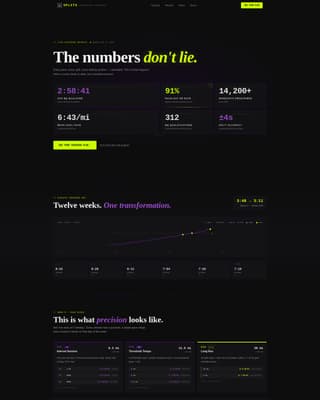 Splits - Precision Marathon Landing Page Template