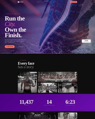 Stride - Dynamic Marathon Landing Page Template