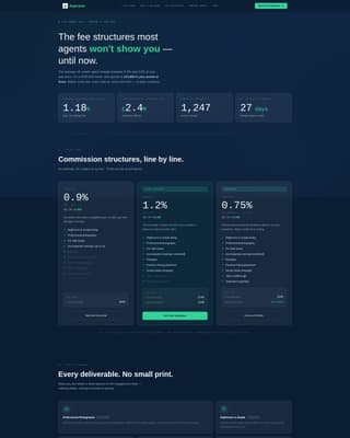 Real Estate Agency Commission & Pricing Transparency Website Template