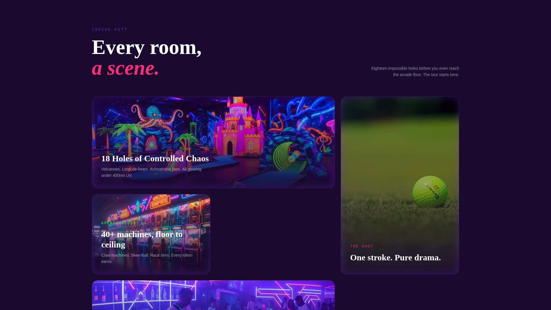 Putt - Electric Golf Landing Page Template