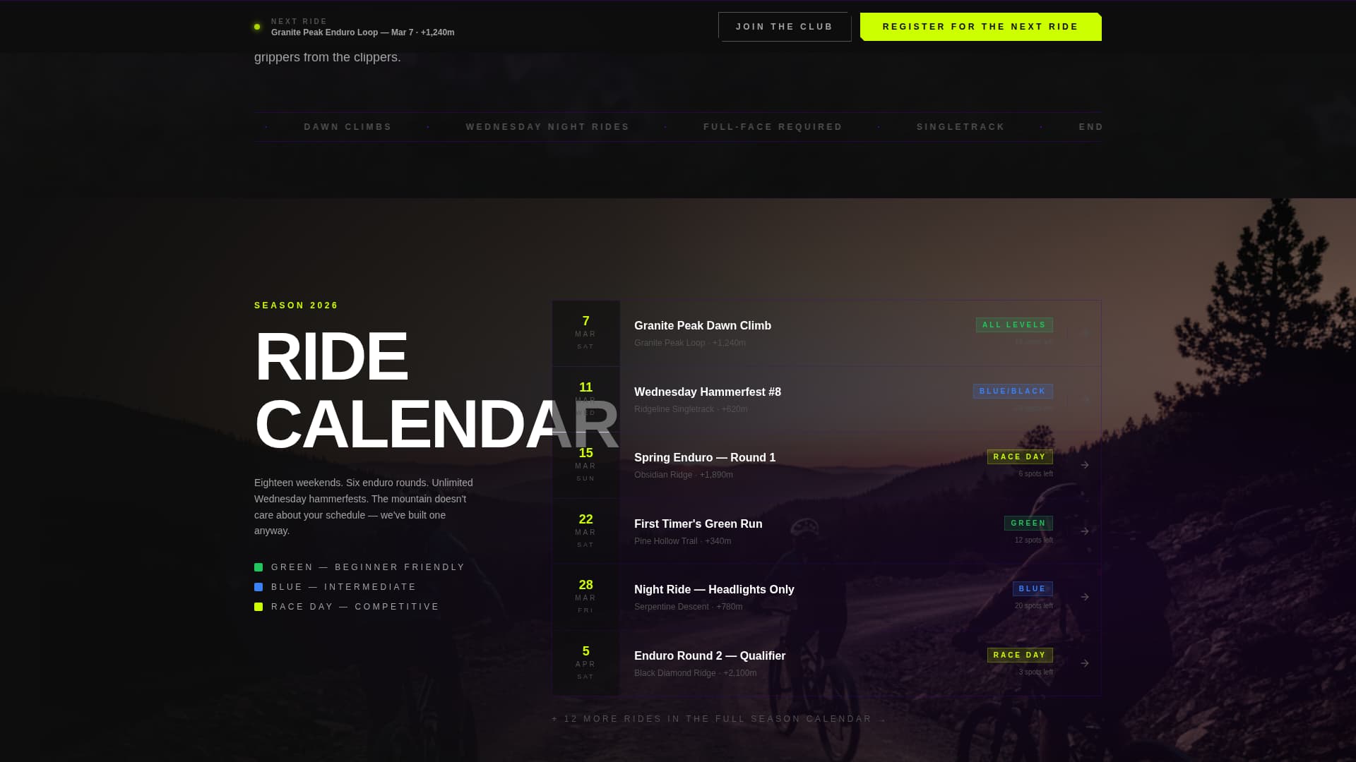 Shred - Electrifying Mountainbiking Landing Page Template