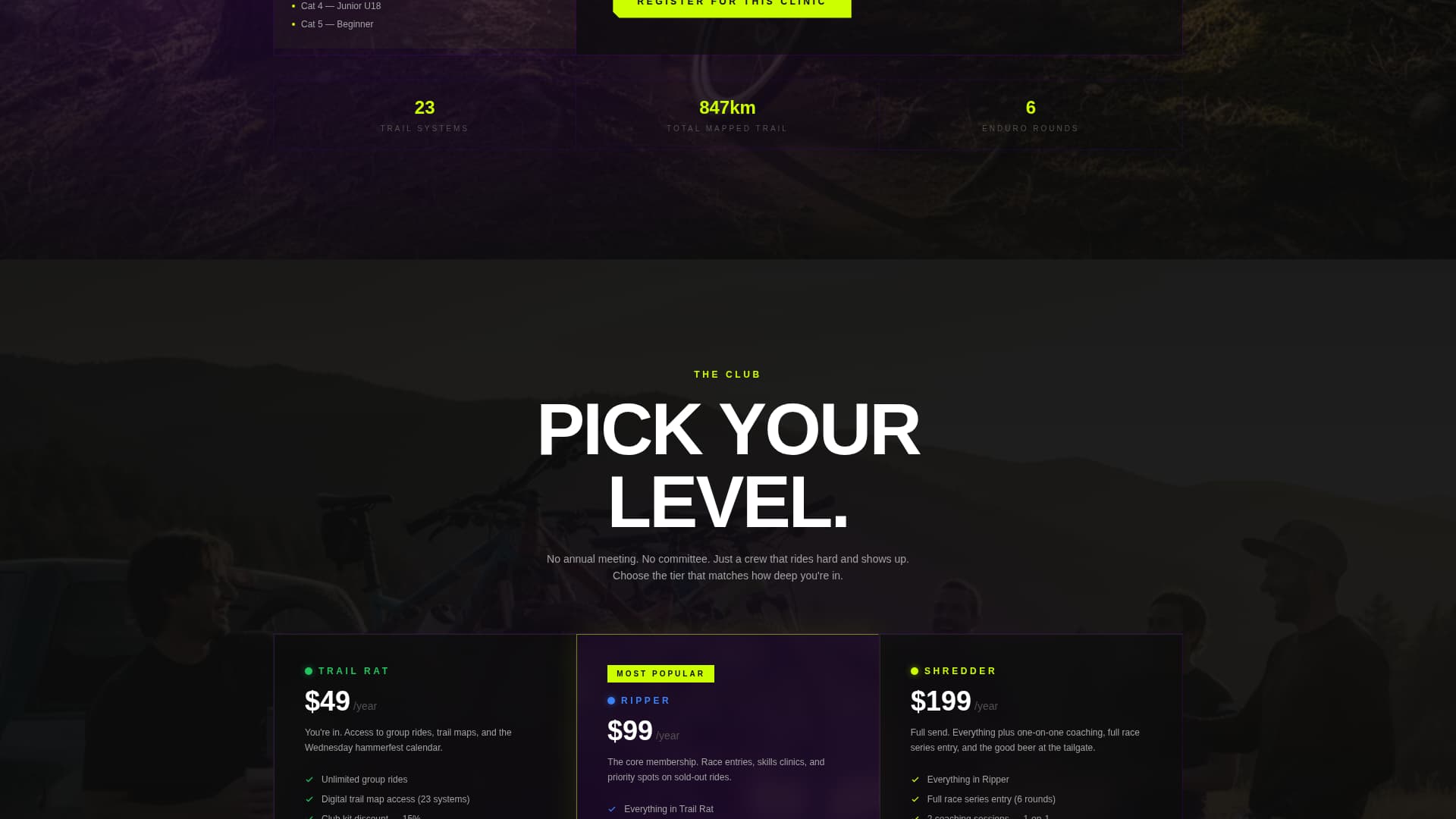 Shred - Electrifying Mountainbiking Landing Page Template