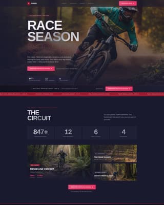 Trail — Exhilarating Mountain Biking Landing Page Template