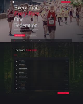 Federation - Immersive Trailracing Landing Page Template