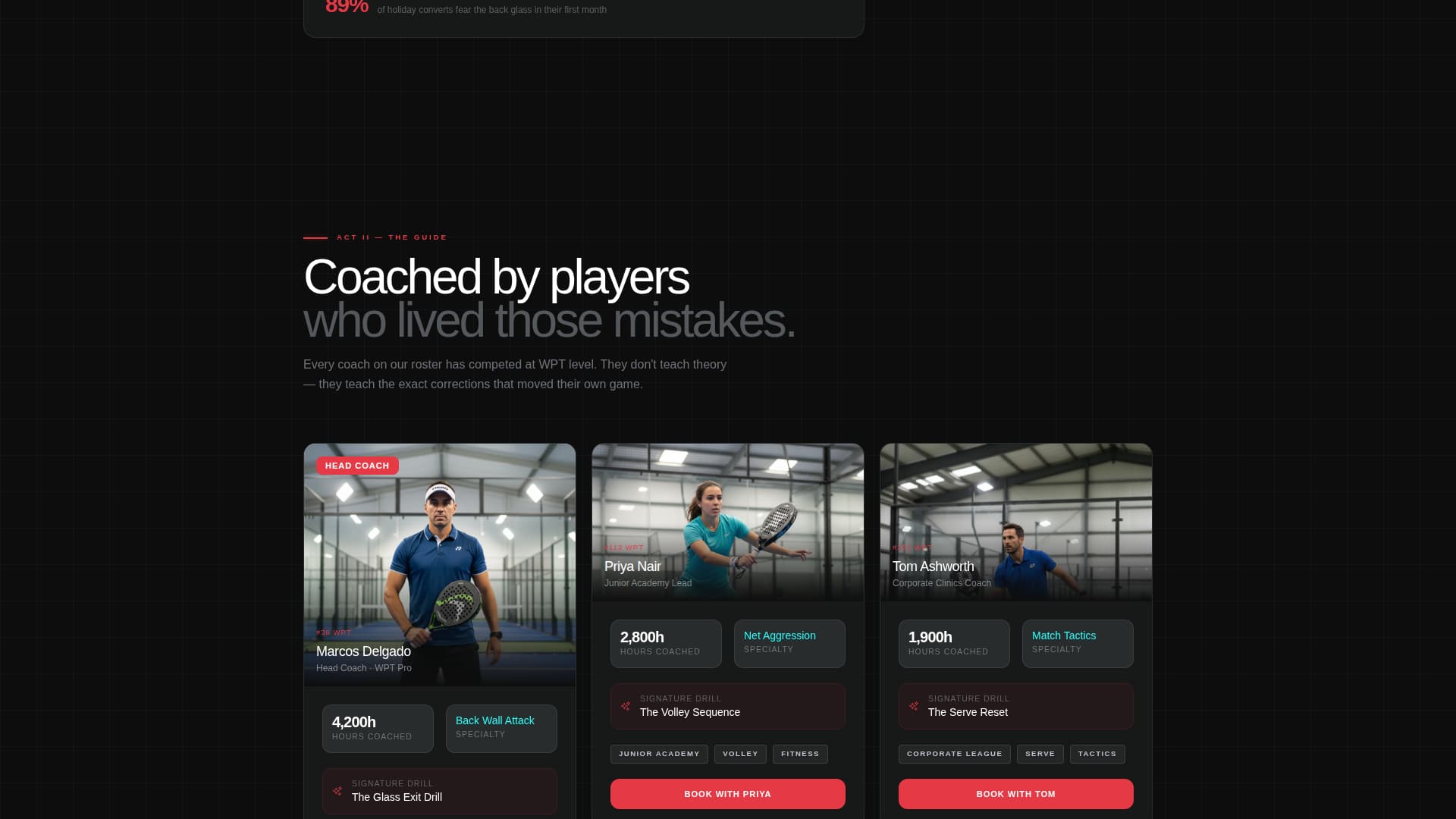 Smash - Elite Padel Landing Page Template