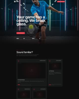 Smash - Elite Padel Landing Page Template