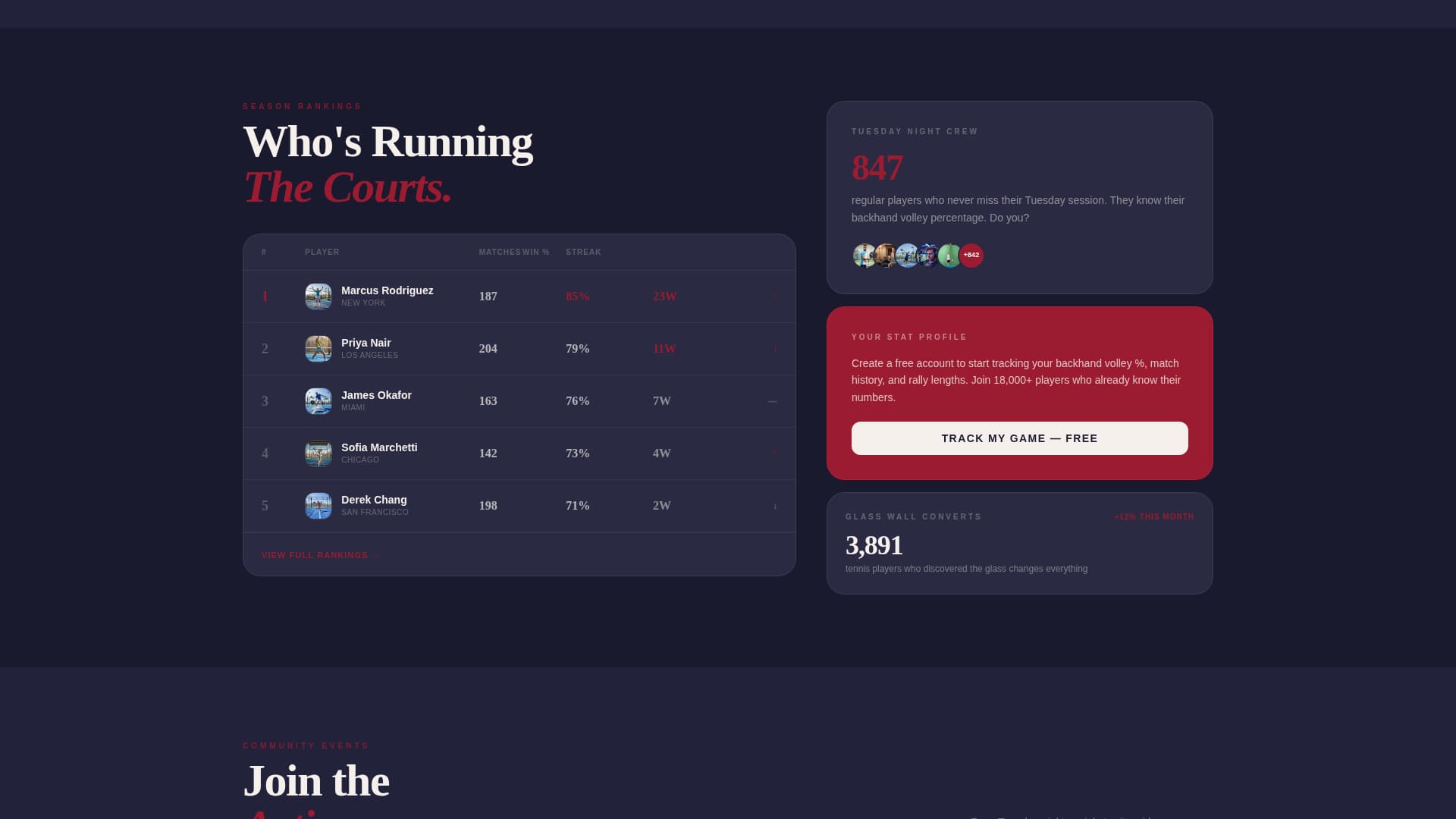 Ace — Elite Padel Tennis Landing Page Template