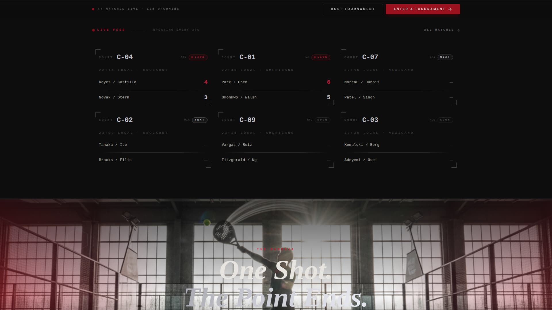 Smash - Highimpact Padel Landing Page Template