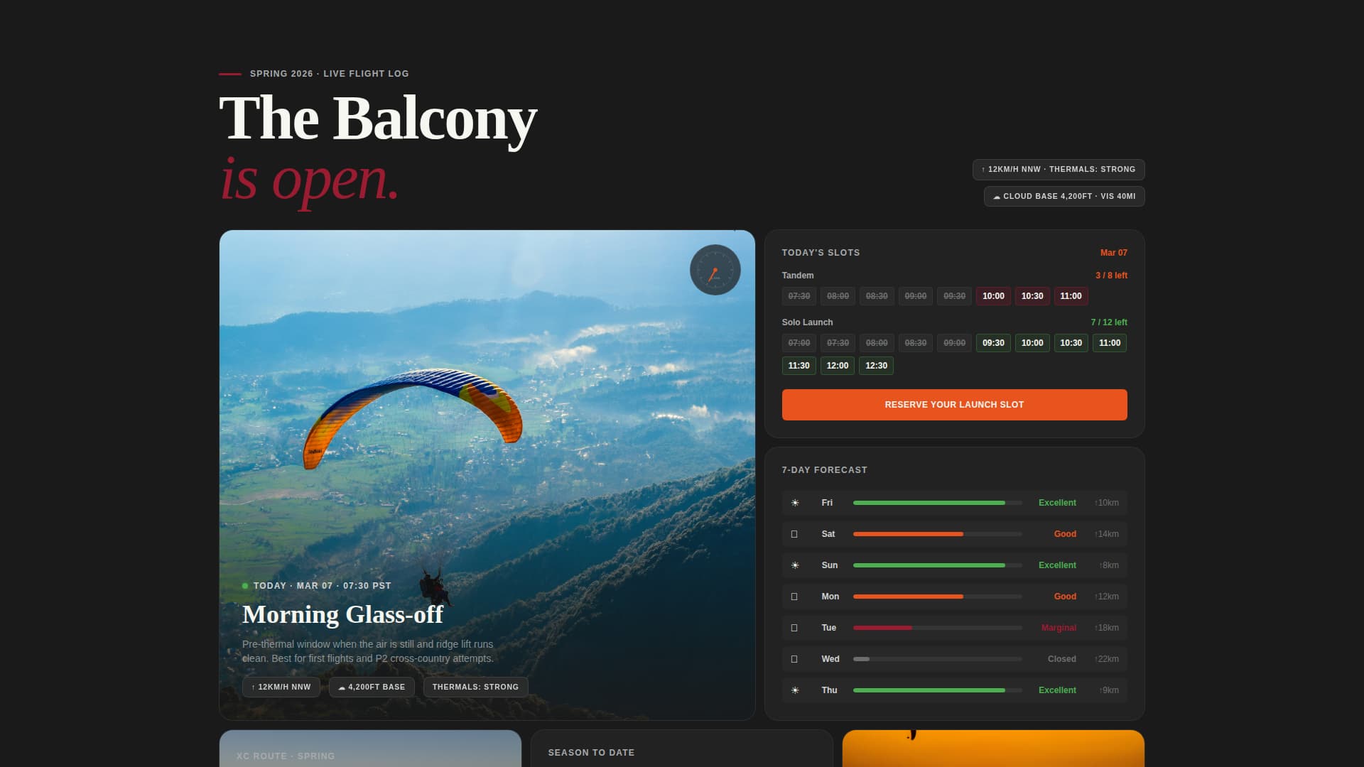 Thermal - Breathtaking Paragliding Landing Page Template