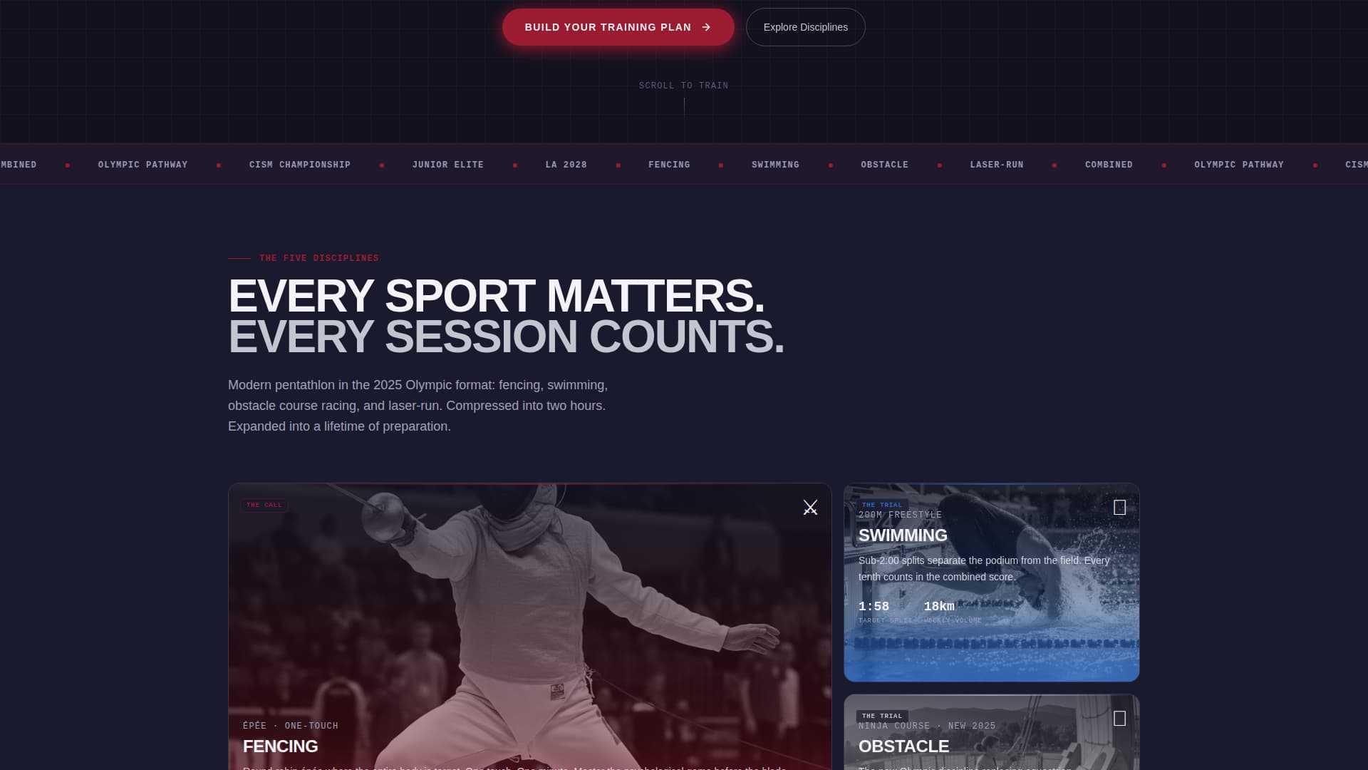 Pentathlon - Elite Academy Landing Page Template