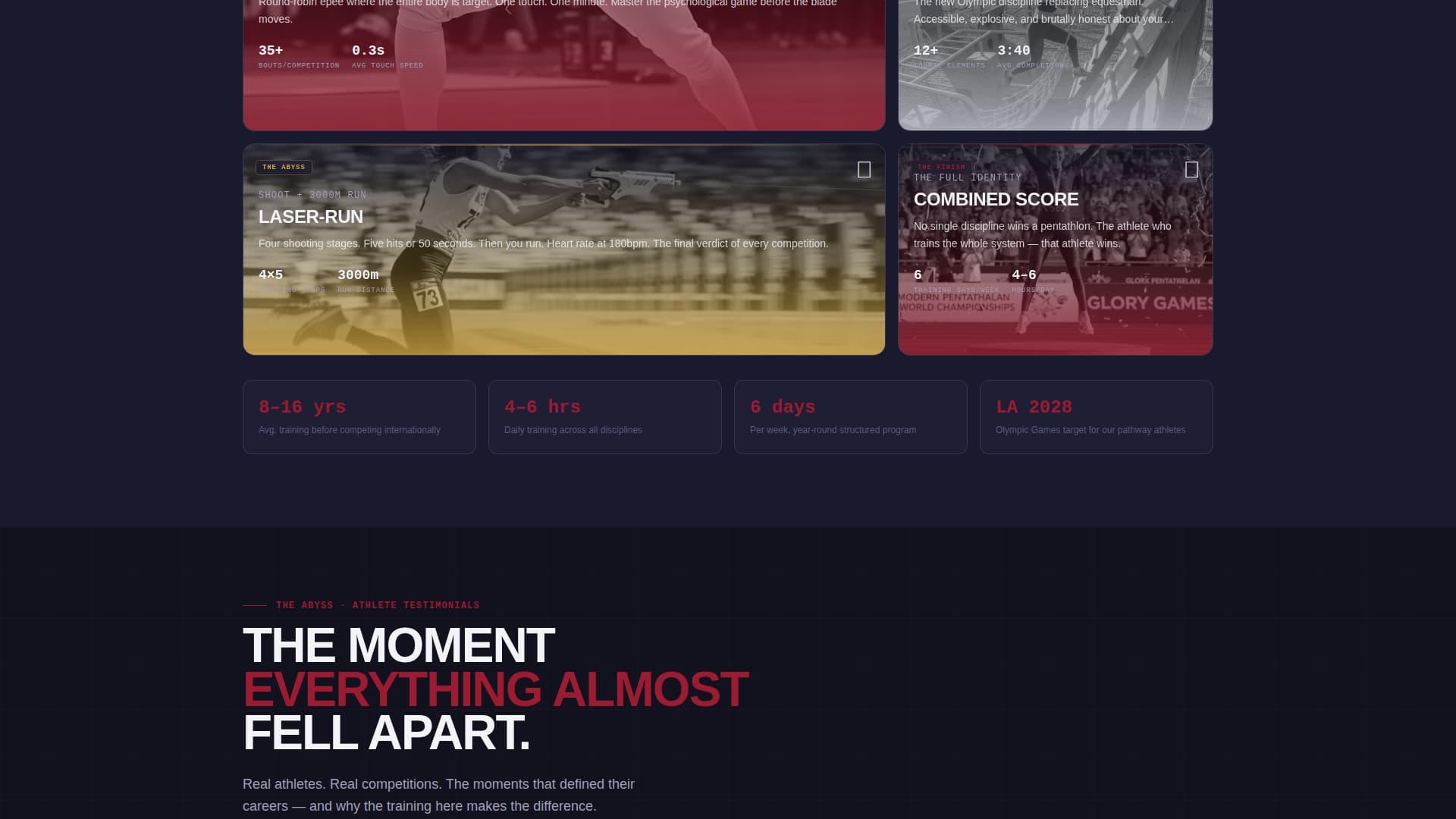 Pentathlon - Elite Academy Landing Page Template