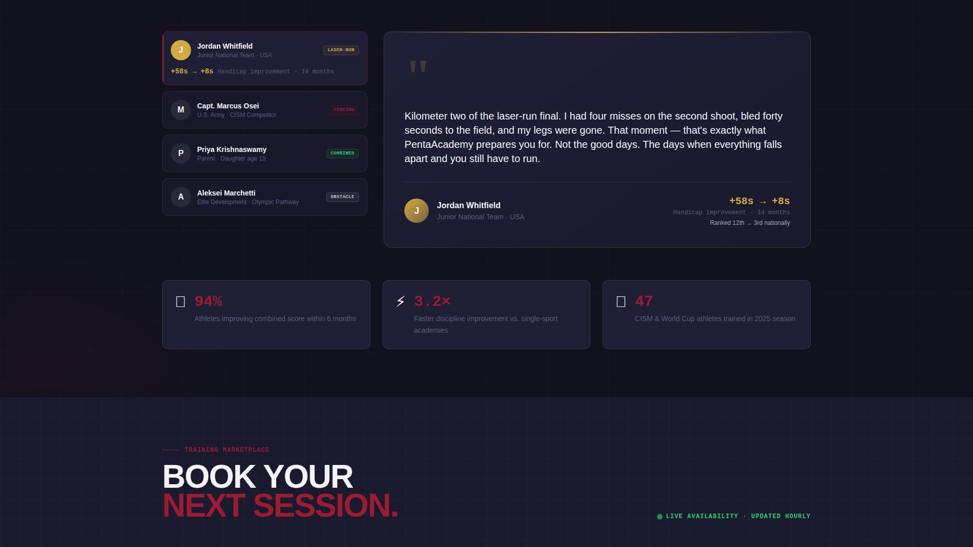 Pentathlon - Elite Academy Landing Page Template