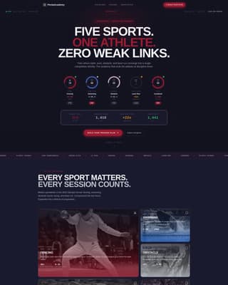 Pentathlon - Elite Academy Landing Page Template