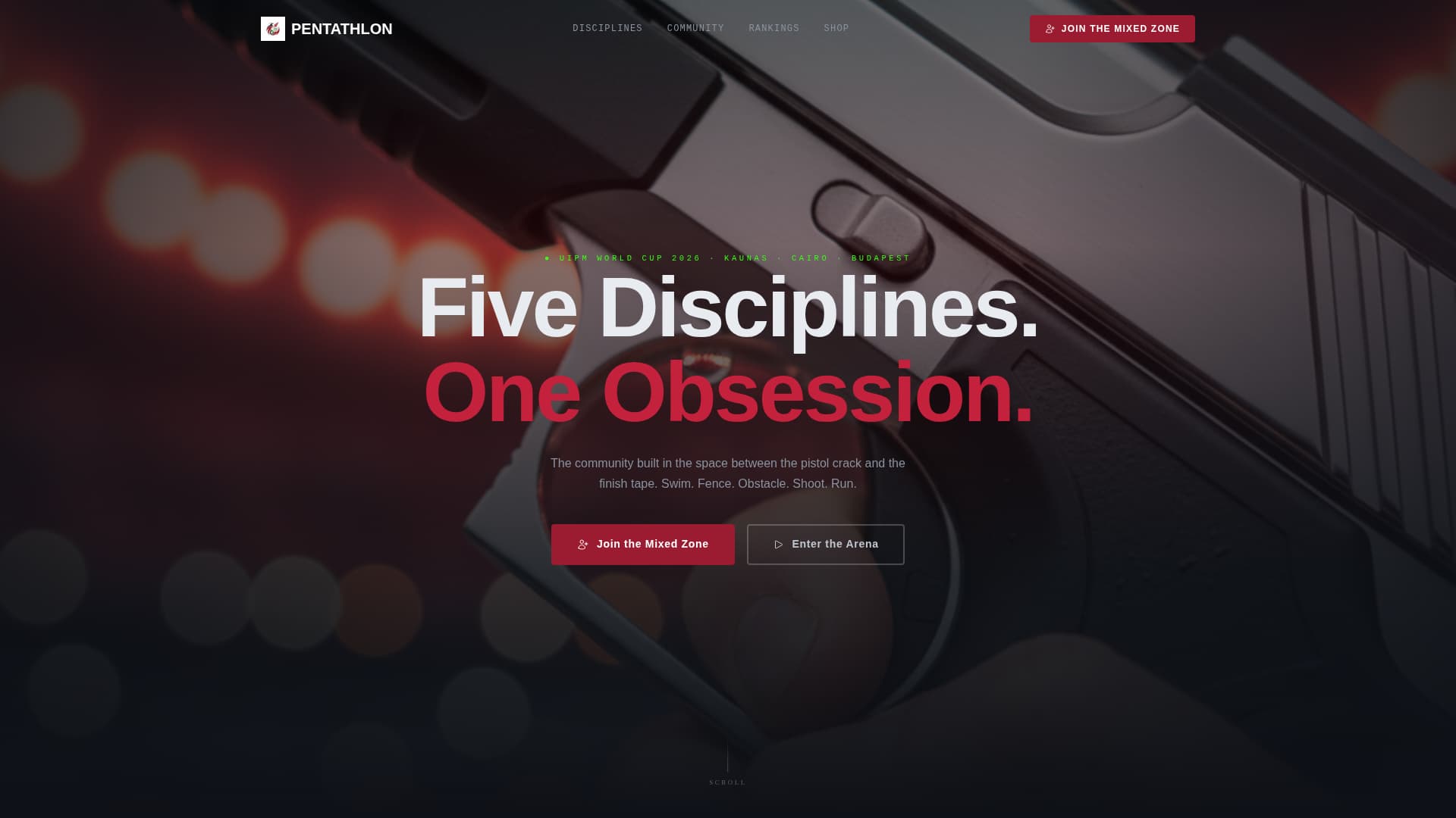 Pentathlon - Immersive Community Landing Page Template