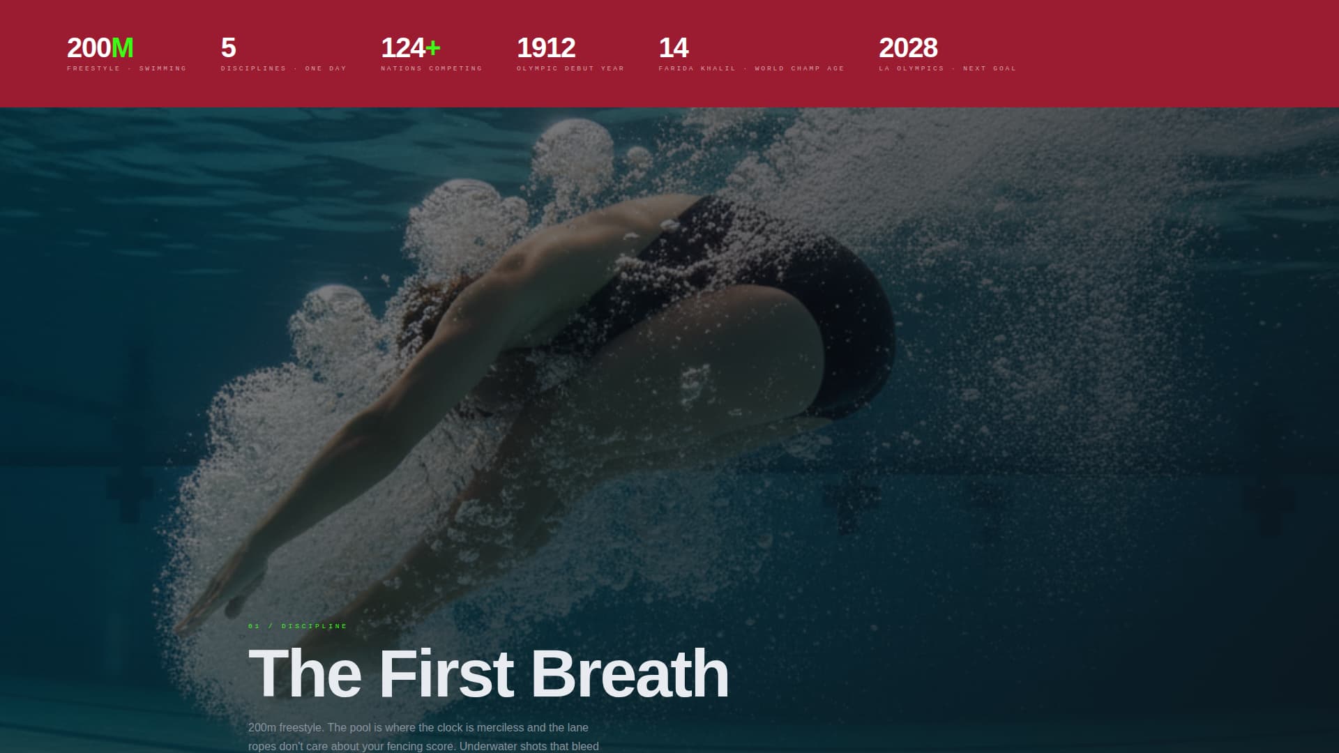 Pentathlon - Immersive Community Landing Page Template