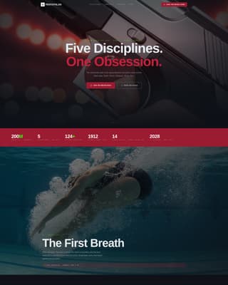 Pentathlon - Immersive Community Landing Page Template