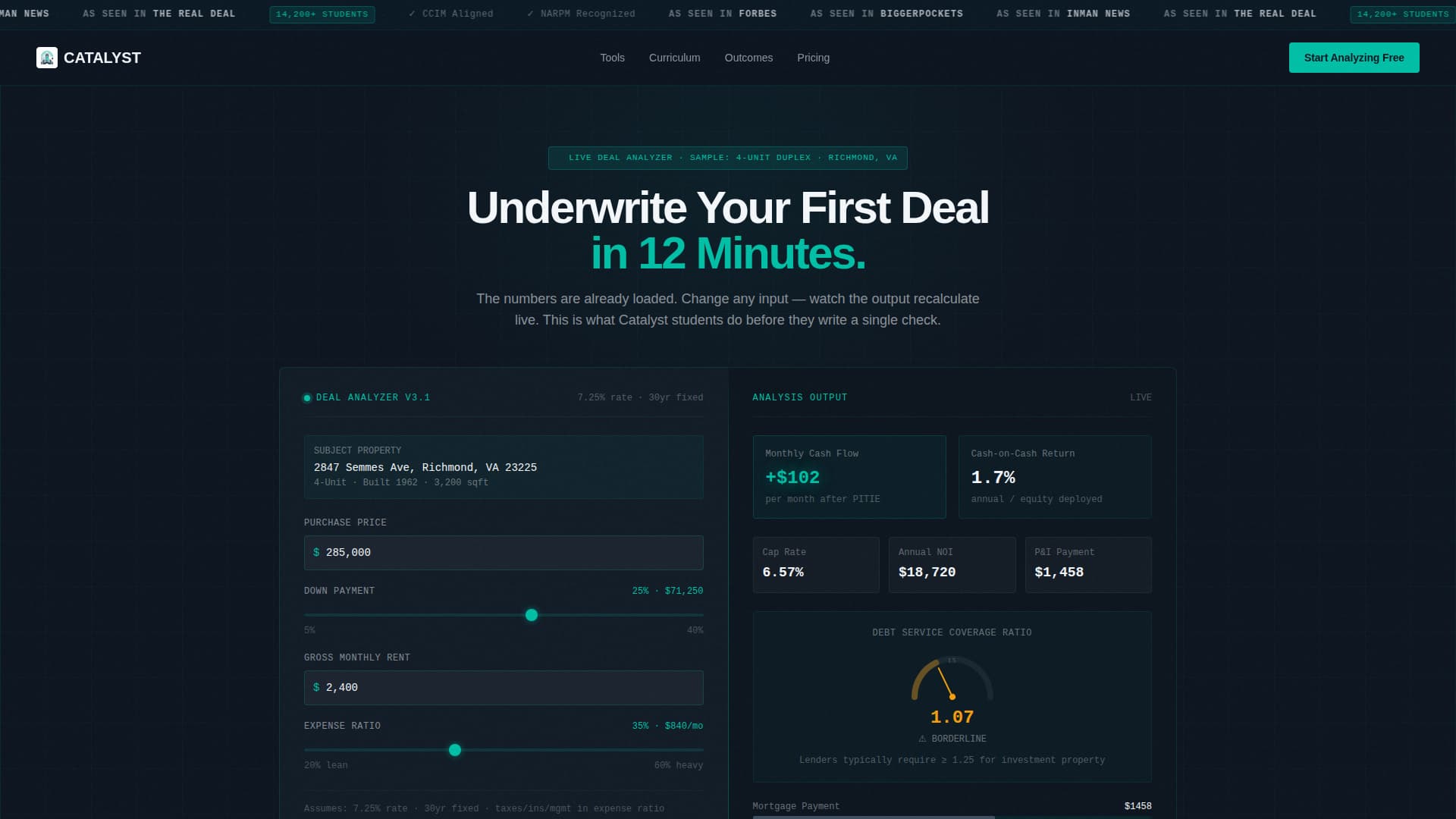 Catalyst - Powerful Realestate Landing Page Template