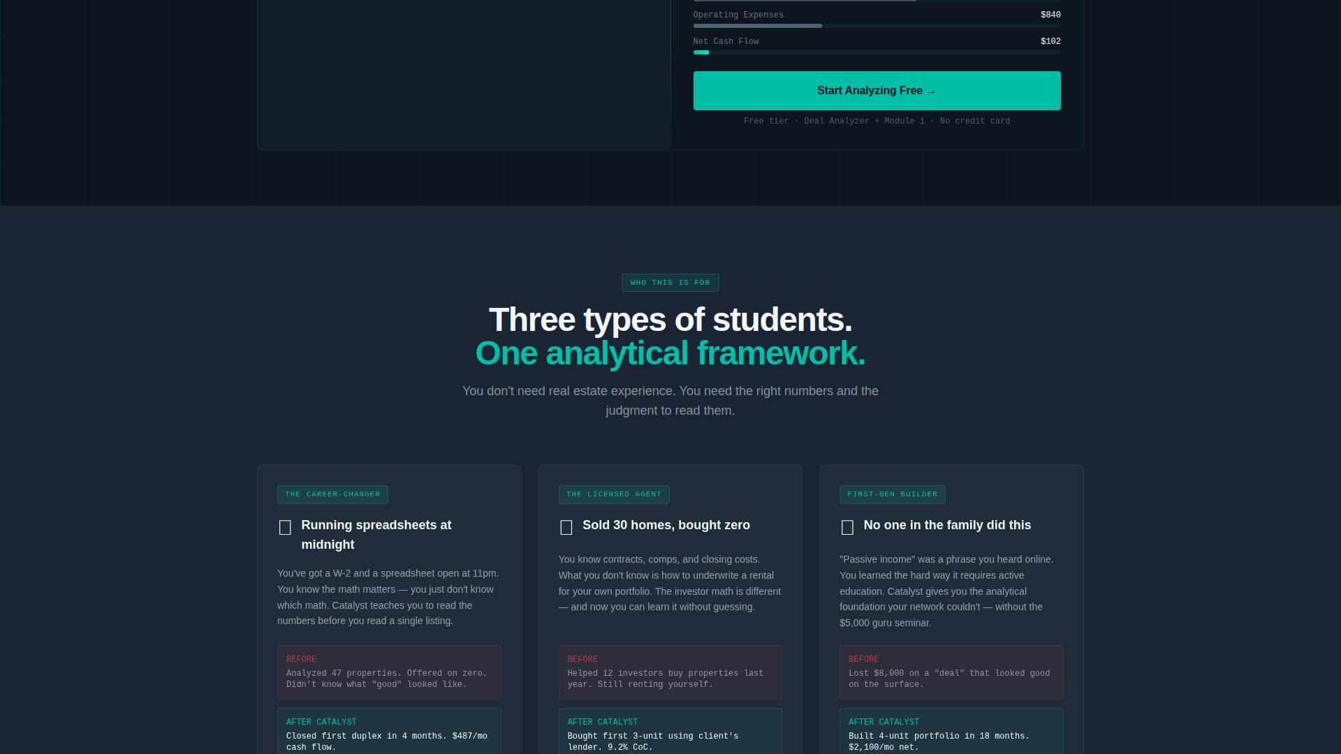 Catalyst - Powerful Realestate Landing Page Template