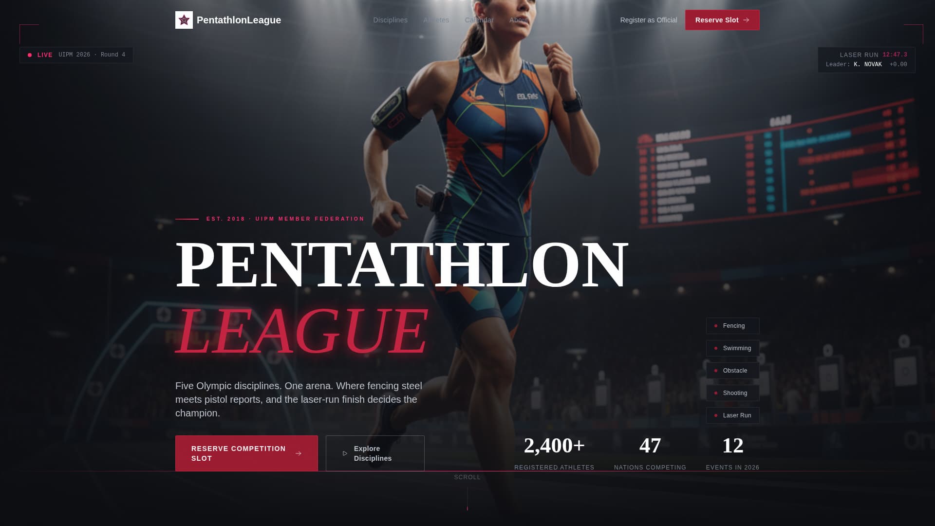 Pentathlon - Elite Multisport Landing Page Template